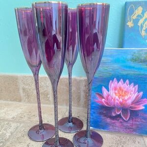 Anthropologie "Alta Flute glasses Set of 4" NWT